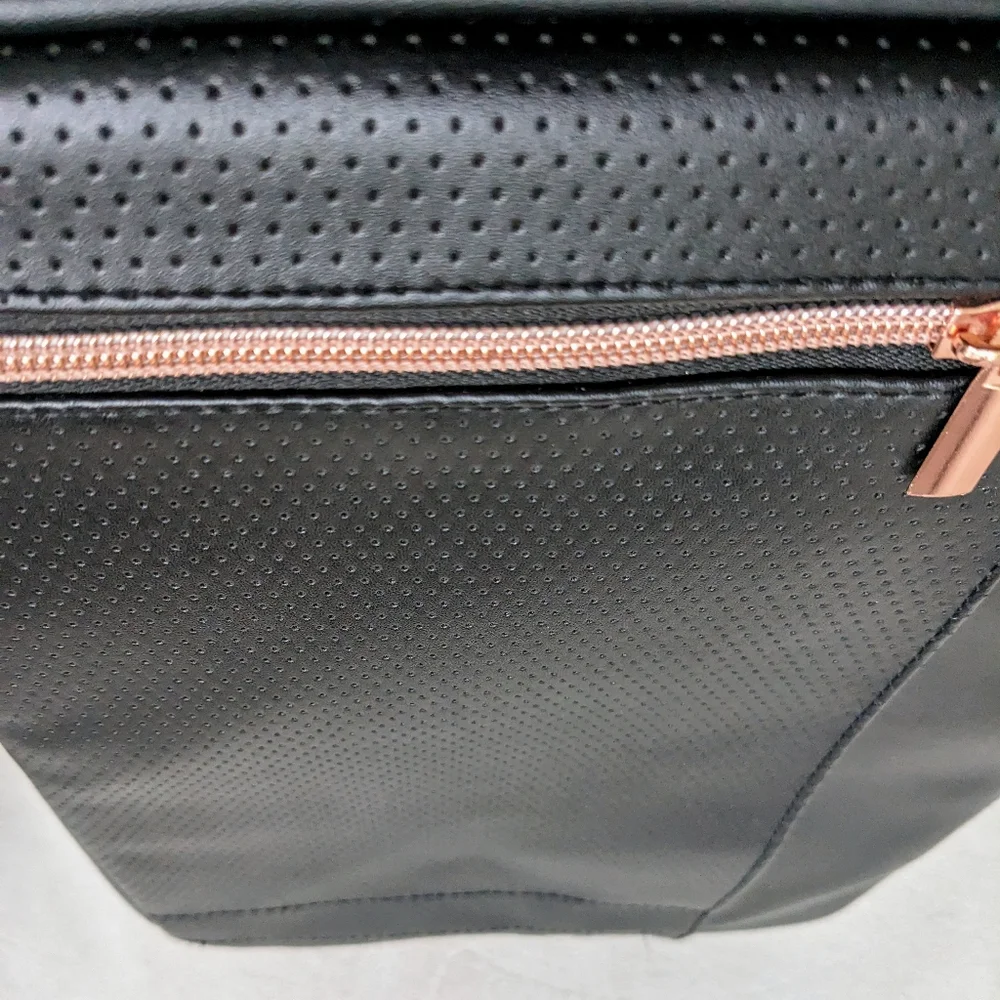 Typo Laptop Sleeve - Black with Rose Gold Hardware